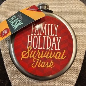 Wembley Stainless Steel Family Holiday Survival Novelty Flask